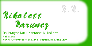 nikolett maruncz business card